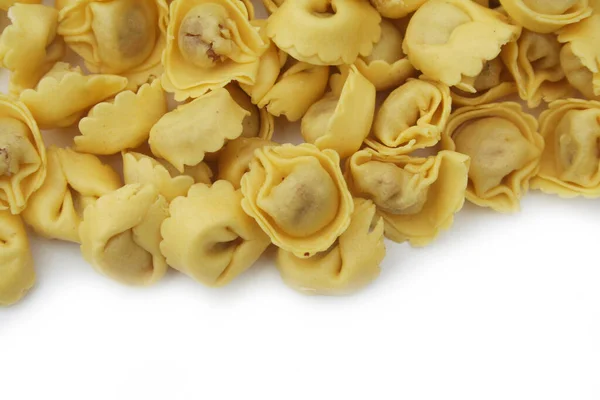 Tortellini Izolované Bílém Pozadí Tradiční Italské Těstoviny Bílém — Stock fotografie