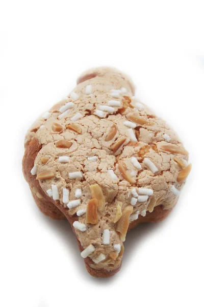 Doux Gâteau Pâques Nommé Colomba Pasquale Pâtisserie Traditionnelle Italienne Isolée — Photo