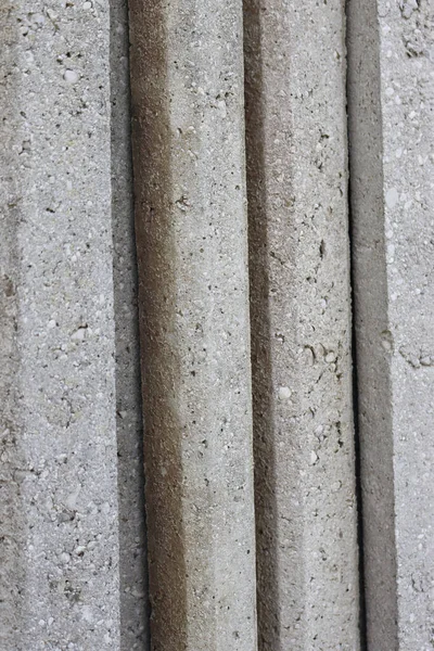 Gruppo Pali Cemento Recinzione Pali Calcestruzzo Fuoco Selettivo — Foto Stock