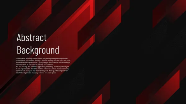Abstrakcyjny Czerwony Kwadrat Kształt Efekt Czarnym Tle Okładka Grafiki — Wektor stockowy
