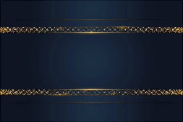 Luxe Donker Metallic Van Blauw Goud Met Ronde Gloeiende Gouden — Stockvector