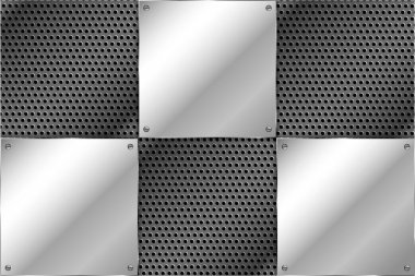 Delinmiş dokuda vidaları olan metal.