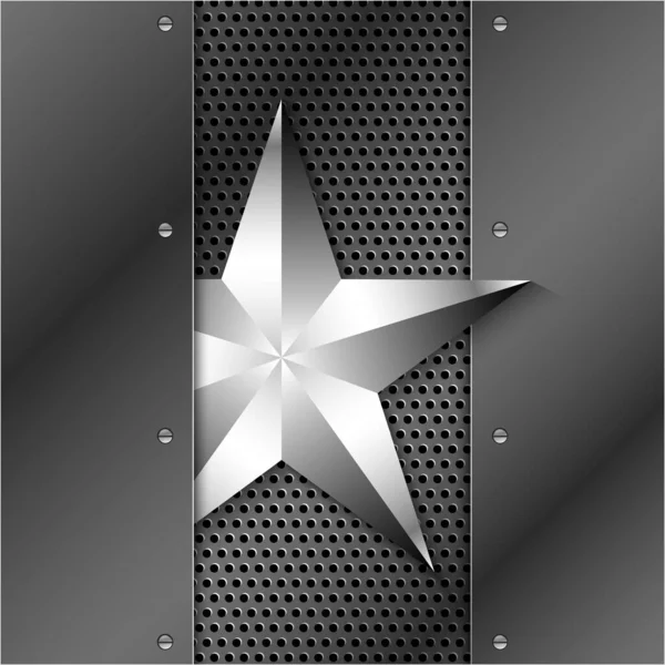 Shiny Star Metal Background — Stock Vector