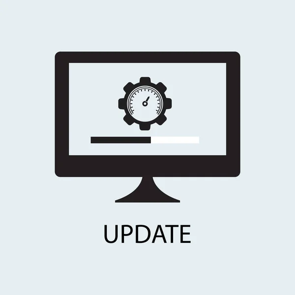 Data Update Synchronize Bar Process Icon Flat Design Vector Illusztráció — Stock Vector