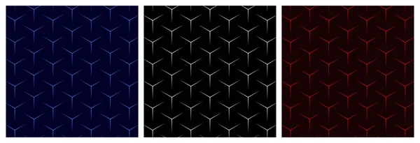 Ensemble Motifs Géométriques Abstraits Sans Couture Avec Des Lignes — Image vectorielle