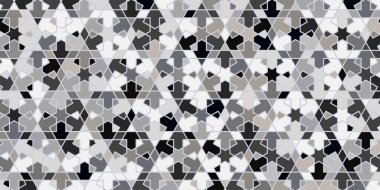  Soyut geometrik dikişsiz desen tasarımı çokgen şekilli modern lüks arka plan 