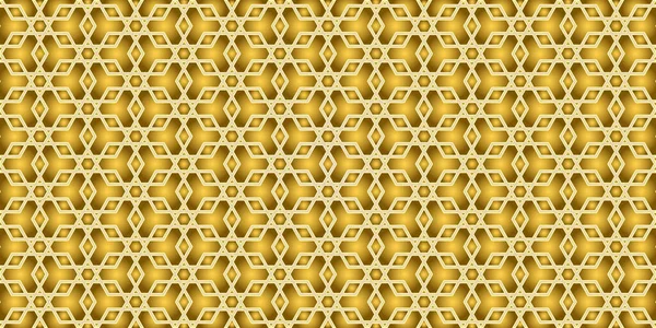 Abstraktes Geometrisches Nahtloses Muster Traditionelles Design Luxus Des Goldhintergrunds Für — Stockvektor