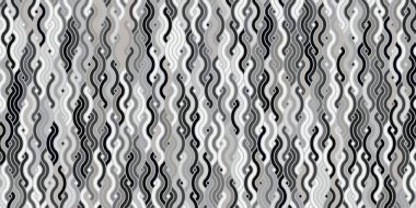  Soyut geometrik desen daireleri örtüşüyor. Halı, duvar kağıdı, giysi, ambalaj, batik için dalga çizgileri tasarlanmış geleneksel arkaplan gri rengi