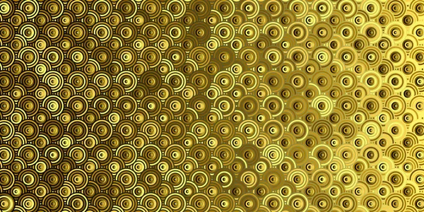 Абстрактные Геометрические Узоры Кругов Пересекающихся Традиционным Золотым Фоном — стоковый вектор