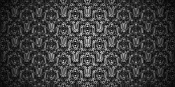 Абстрактный Геометрический Серый Металлический Фон Бесшовным Рисунком Изогнутой Линией Современный — стоковый вектор