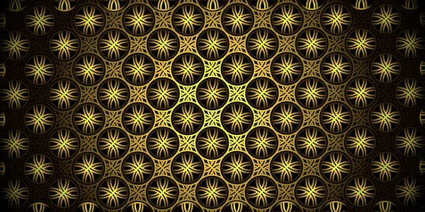 金光闪闪的装饰艺术图案传统的背景豪华装饰品与圆形重叠 — 图库矢量图片