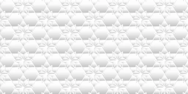 Abstrato Padrão Geométrico Sem Costura Design Floral Moderno Fundo Branco — Vetor de Stock