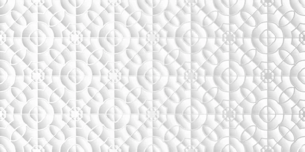 Abstraktes Geometrisches Muster Floraler Weißer Hintergrund Design Modern — Stockvektor