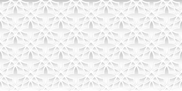 Abstrakti Geometrinen Saumaton Kuvio Muotoilu Moderni Tyylikäs Kukka Valkoinen Harmaa — vektorikuva