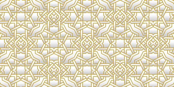 Abstract Geometric Pattern Golden Vintage Art Deco Luxury White Gray — Stock Vector