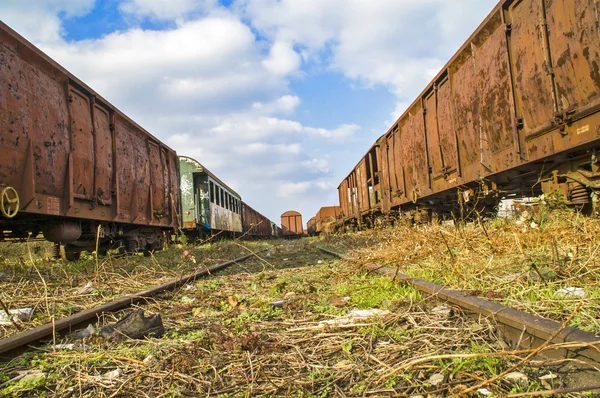 Oude treinwagon — Stockfoto