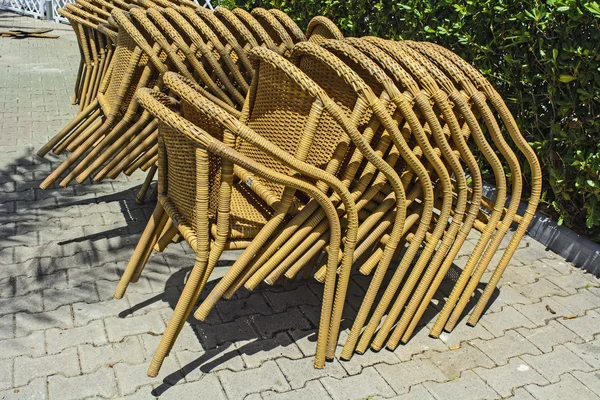 Stohovatelné plastové židle — Stock fotografie