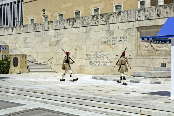 Zeremonieller Wachwechsel in Athen — Stockfoto