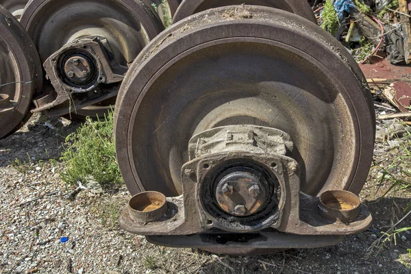 Zrenjanin Serbia Agosto 2020 Taglio Vecchi Vagoni Ferroviari Sull Altopiano — Foto Stock