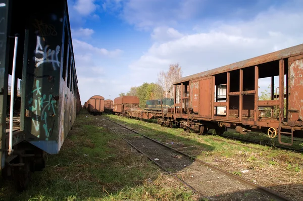 Viejos vagones ferroviarios —  Fotos de Stock