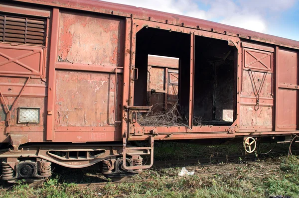 老铁路货车 — 图库照片