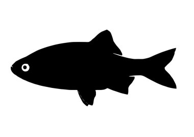 Silhouette fish redstart clipart