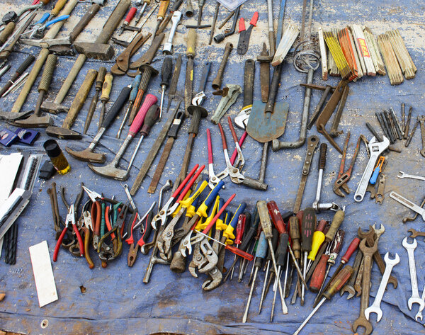 Old tools at flea market