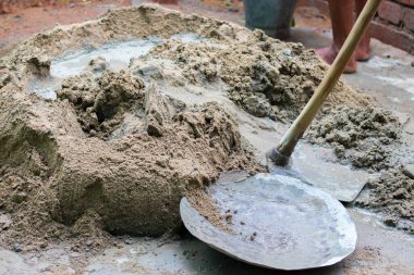 bir mason çalışma aracının seçici odağı