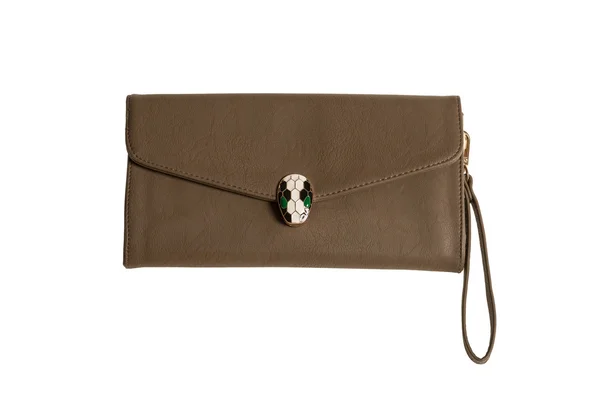 Brown female clutch bag — Stock Photo, Image