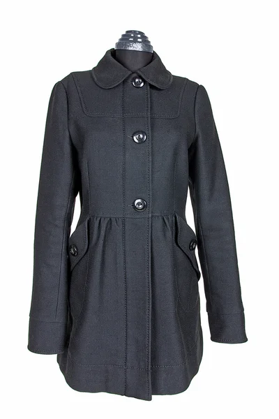 Woman black coat — Stock Photo, Image