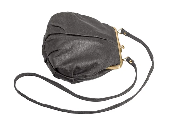 Black vintage handbag purse — Stock Photo, Image