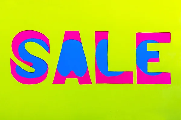 Sale paper varicolored sign — Stock Photo, Image
