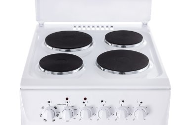 Electric stovetop on white background clipart