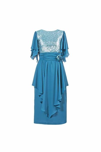 Feminino vintage vestido azul — Fotografia de Stock