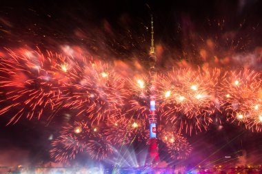 Ostankino. Uluslararası Festivali ışık daire açılışı