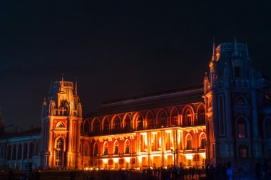 Tsaritsyno. Uluslararası Festivali ışık daire. 