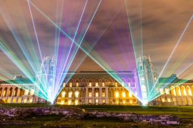 Tsaritsyno. Uluslararası Festivali ışık daire. 