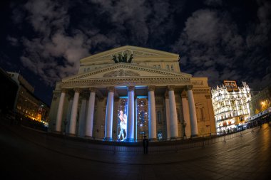 Bolshoy tiyatro. Iinternational Festivali ışık daire