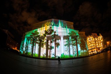 Bolshoy tiyatro. Iinternational Festivali ışık daire