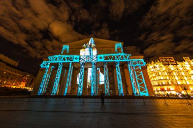 Bolshoy tiyatro. Iinternational Festivali ışık daire