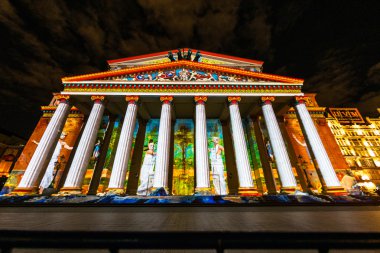 Bolshoy tiyatro. Iinternational Festivali ışık daire