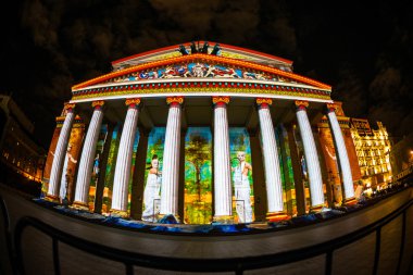 Bolshoy tiyatro. Iinternational Festivali ışık daire