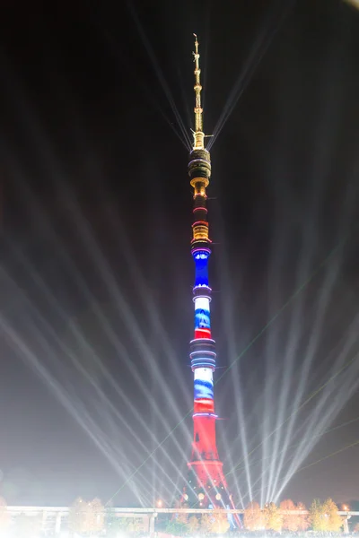 Ostankino. Uluslararası Festivali ışık daire açılışı — Stok fotoğraf