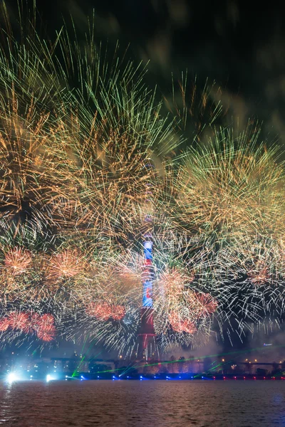 Ostankino. Abertura do Festival Internacional O Círculo de Luz — Fotografia de Stock