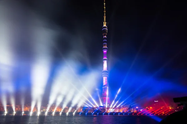 Ostankino. Opening of International festival The Circle of Light — Stock Photo, Image