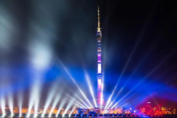 Ostankino. Opening of International festival The Circle of Light — Stock Photo, Image