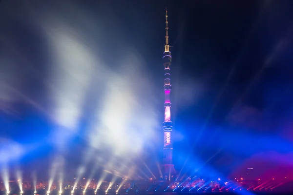 Ostankino. Opening of International festival The Circle of Light — Stock Photo, Image