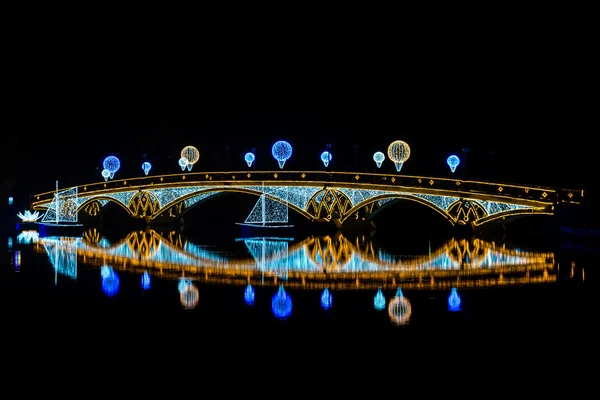 Tsaritsyno. Festival internazionale Il Cerchio di Luce . — Foto Stock