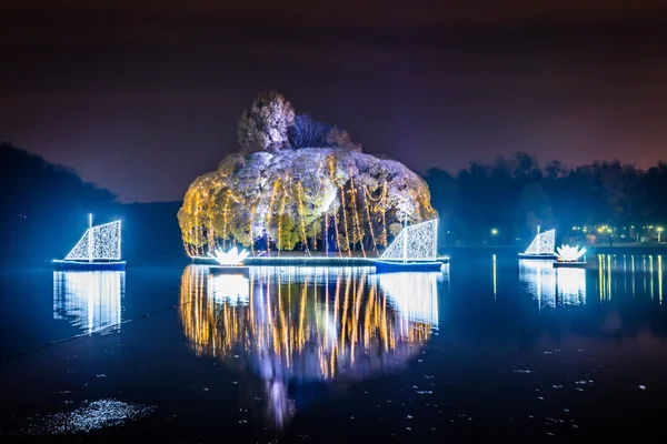 Tsaritsyno. Internationell festival cirkel av ljus. — Stockfoto