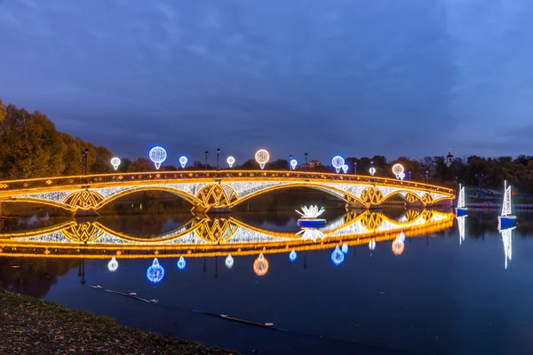 Tsaritsyno입니다. 모스크바입니다. 국제 축제 빛의 원. — 스톡 사진
